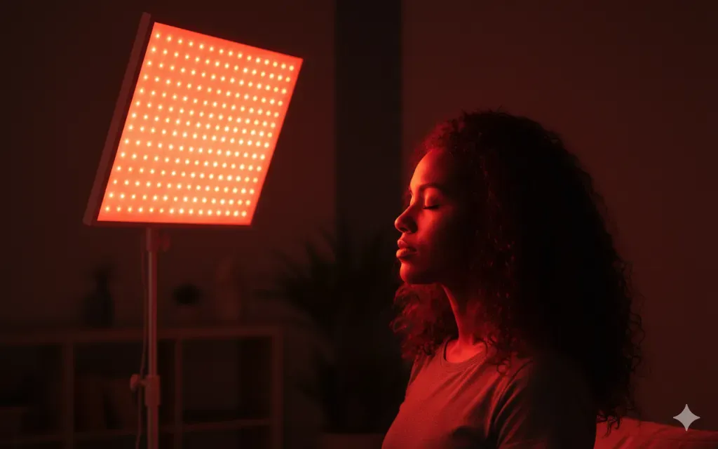 Lampa z czerwonym światłem